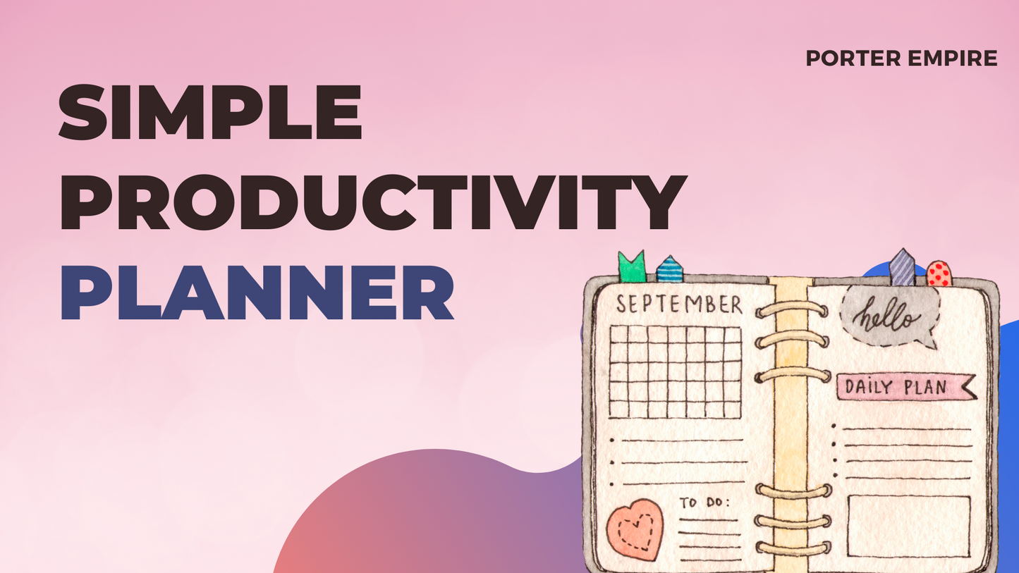Simple Productivity Planner (Print Out)